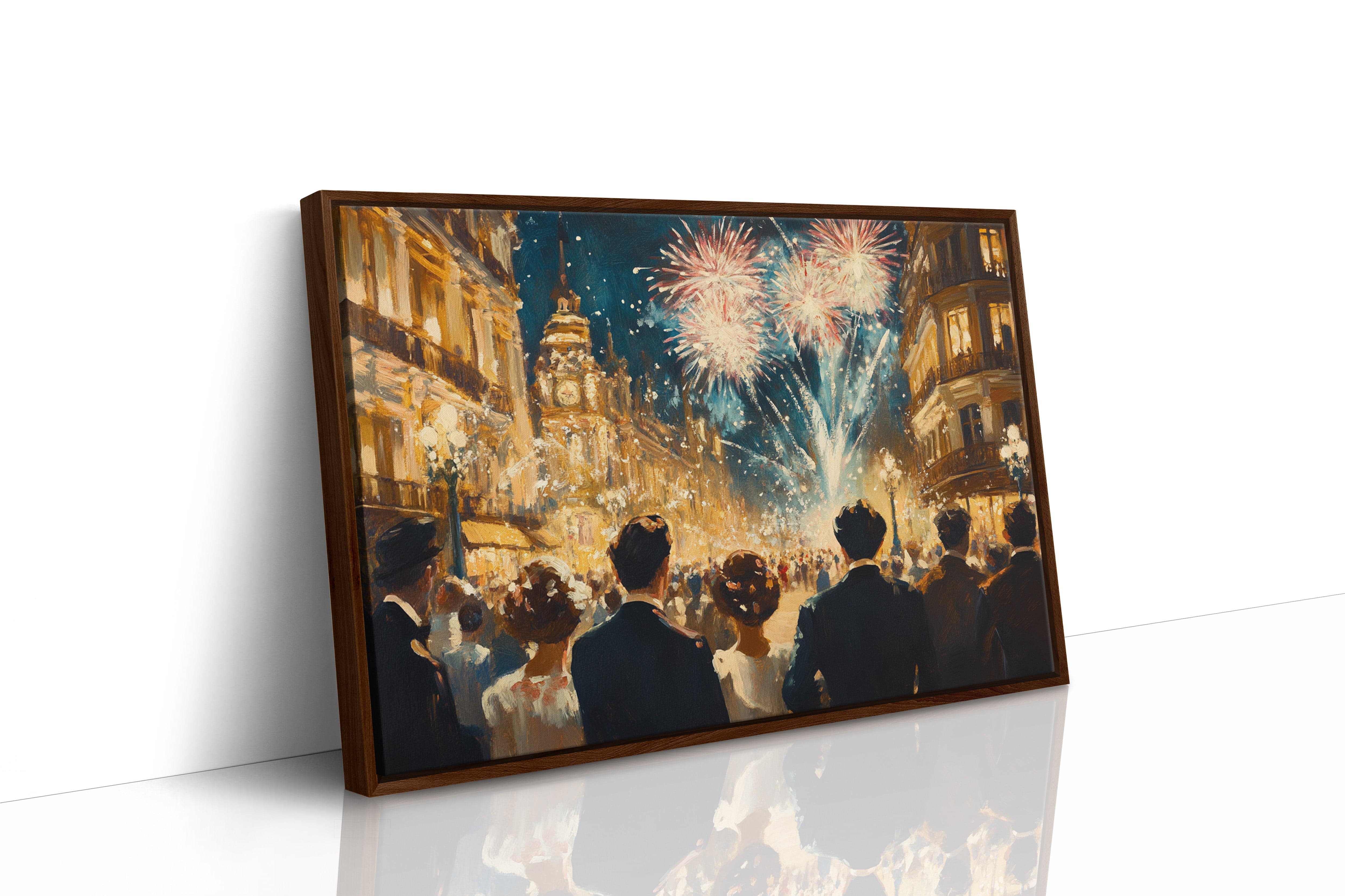 Midnight Sparkles Over Paris Streets
