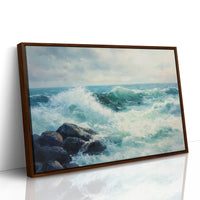 Ocean Swells Dance Against Stone