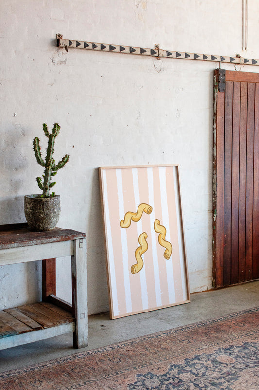 Pasta Dances Through Blush Stripes