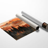 Ridgeline in Amber Fog