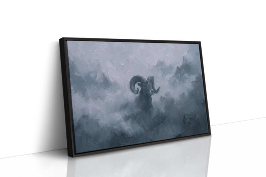 Bighorn Through the Blue Mist