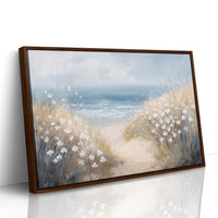 Coastal Daisies Dance Above Summer Waves