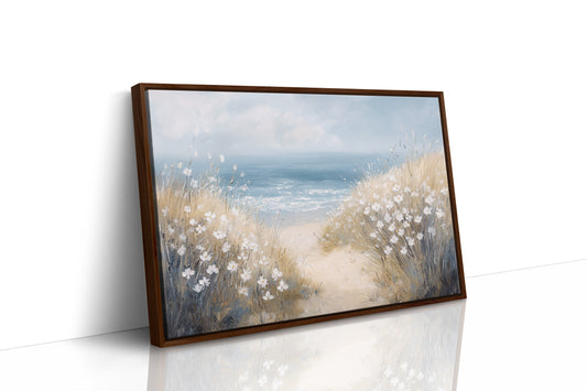 Coastal Daisies Dance Above Summer Waves