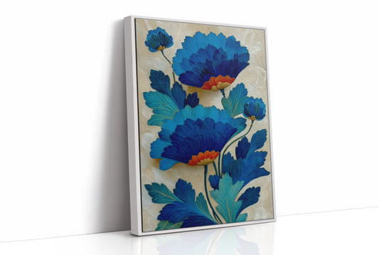 Azure Petals Dance In Golden Light