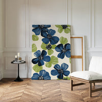 Summer Blossoms Drift In Navy