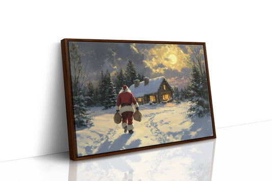 Moonlit Journey To Cabin Warmth