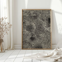 Cascading Circular Patterns in Monochrome