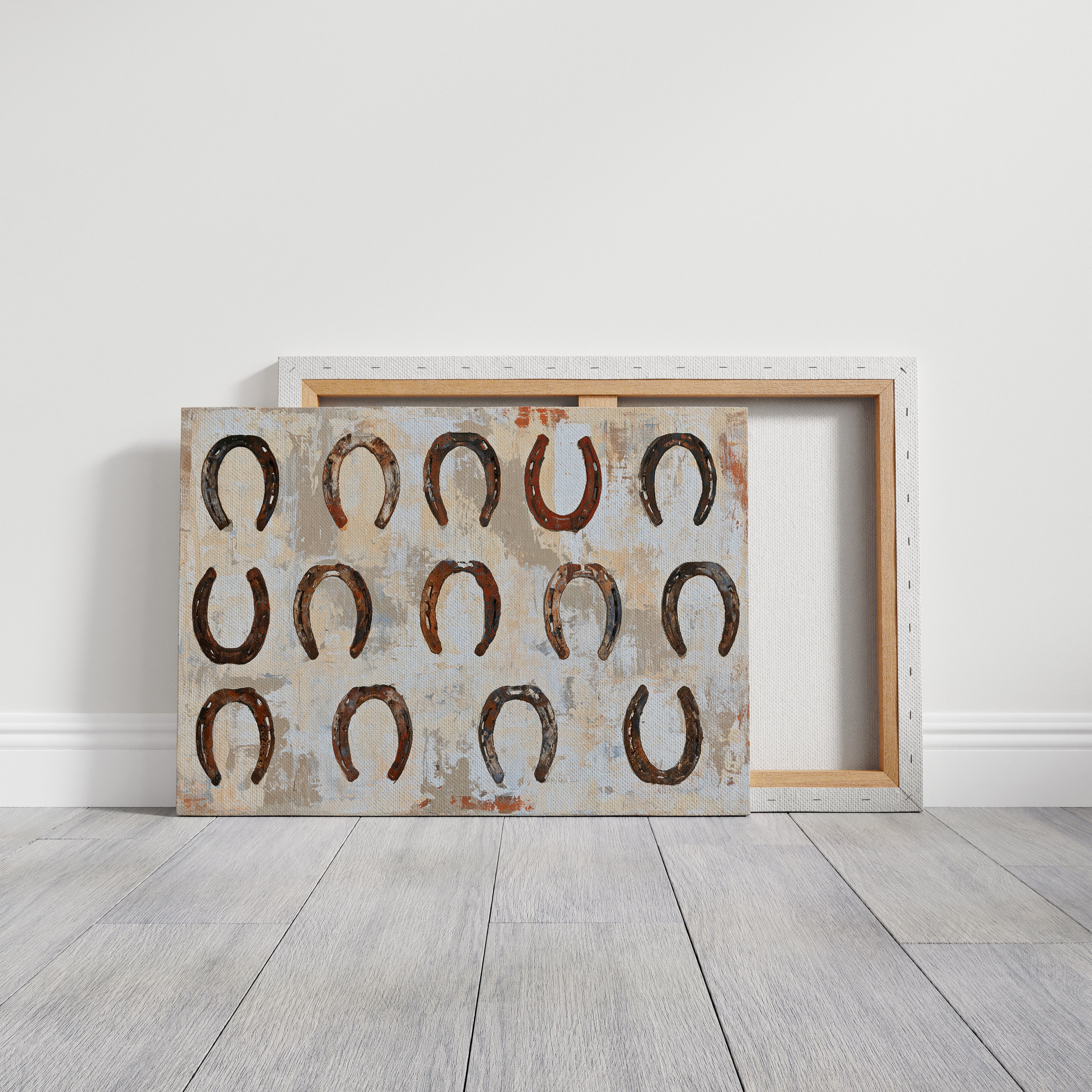 Fourteen Rusted Horseshoes