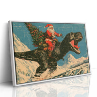 Santa Rides a T-Rex