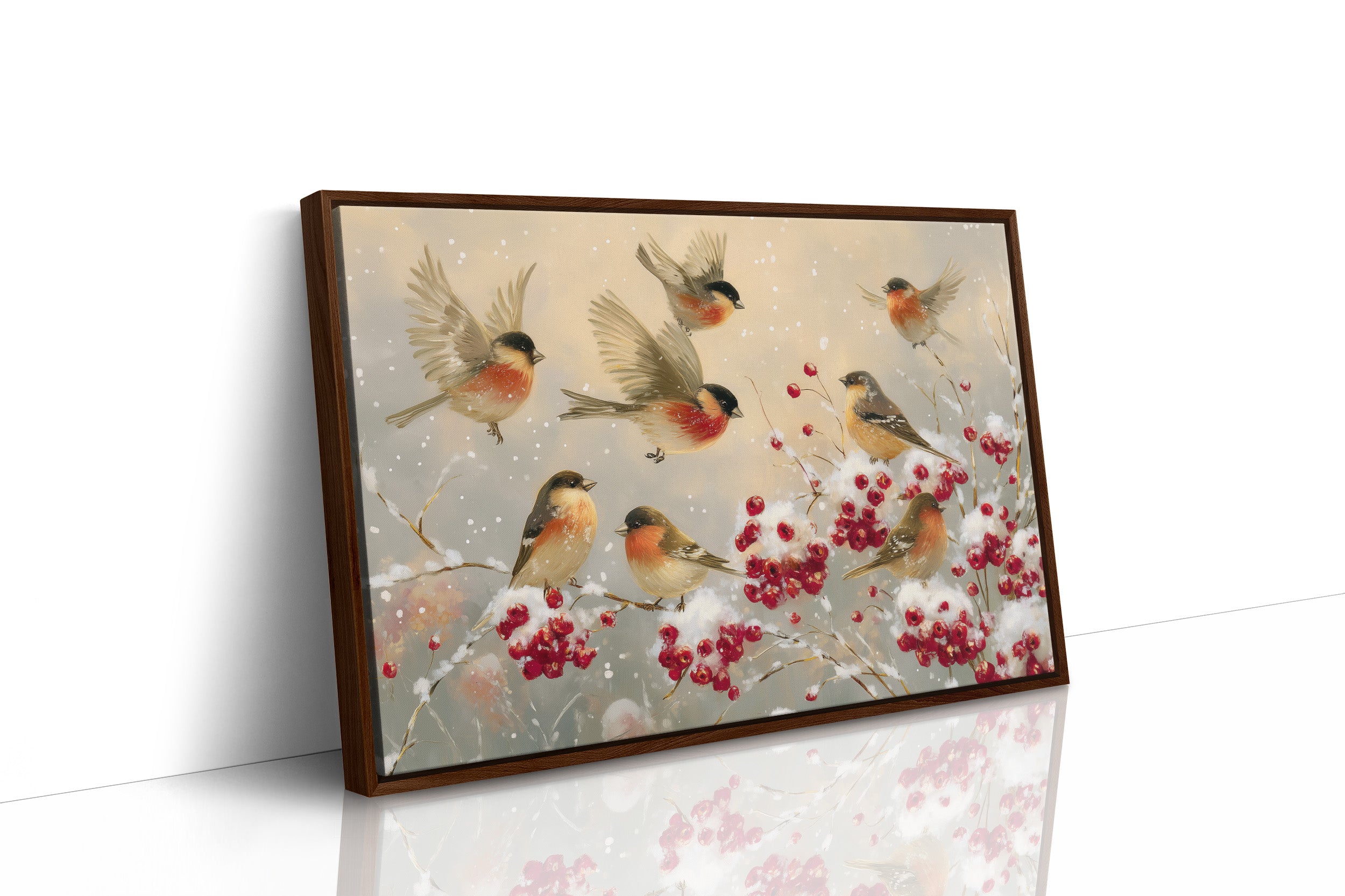 Winter Finches Find Crimson Berries