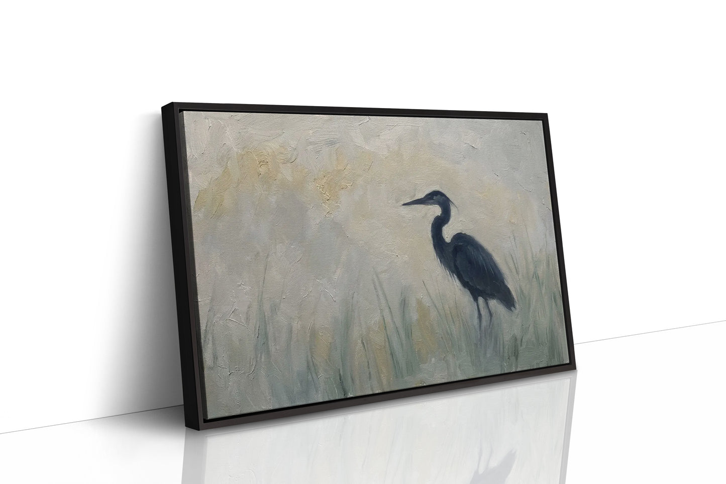 Heron in the Marsh Grass