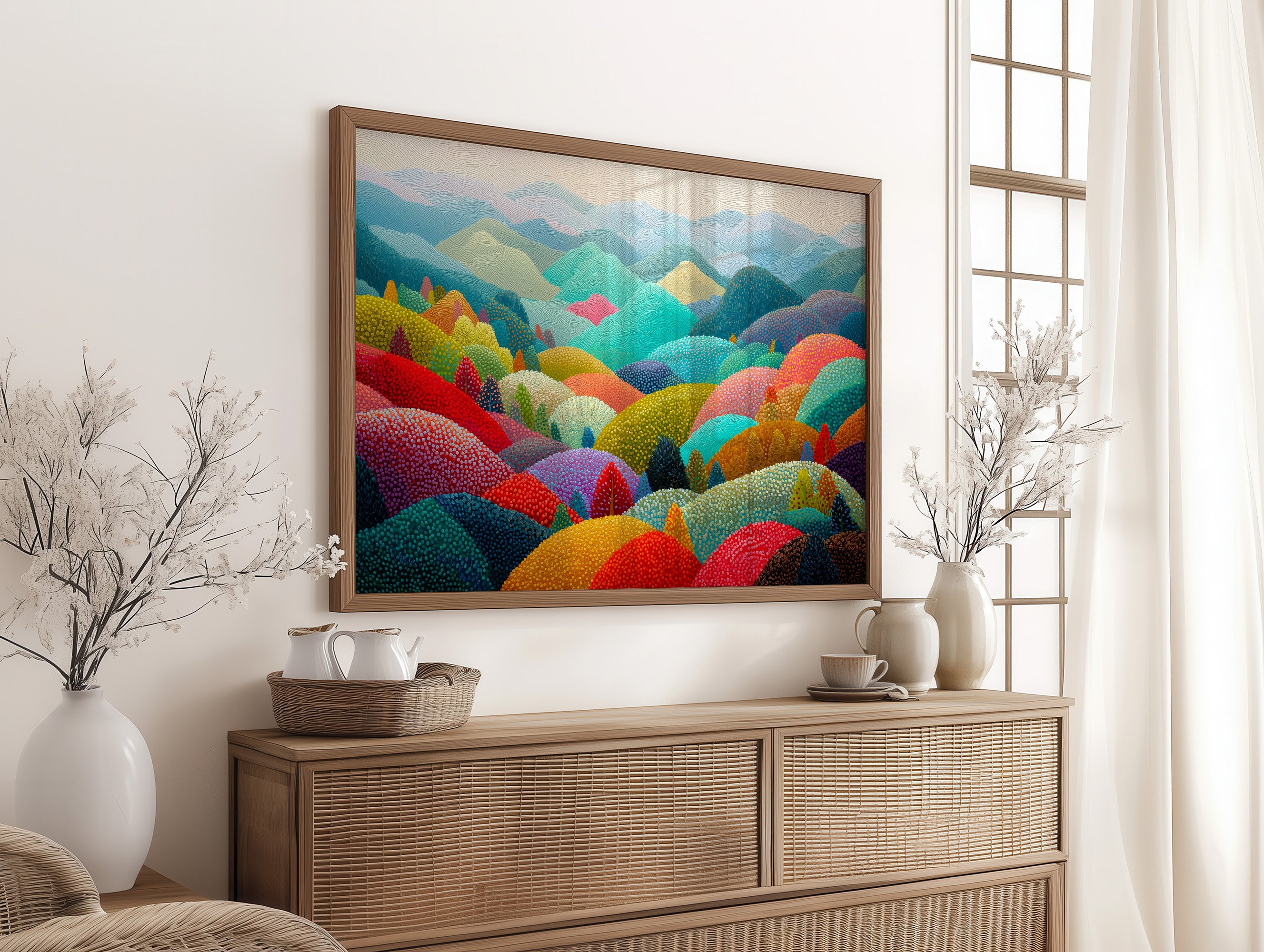 Rolling Hills Paint Summer's Rainbow Song