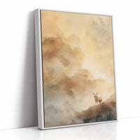 Solitary Wanderer In Golden Mist