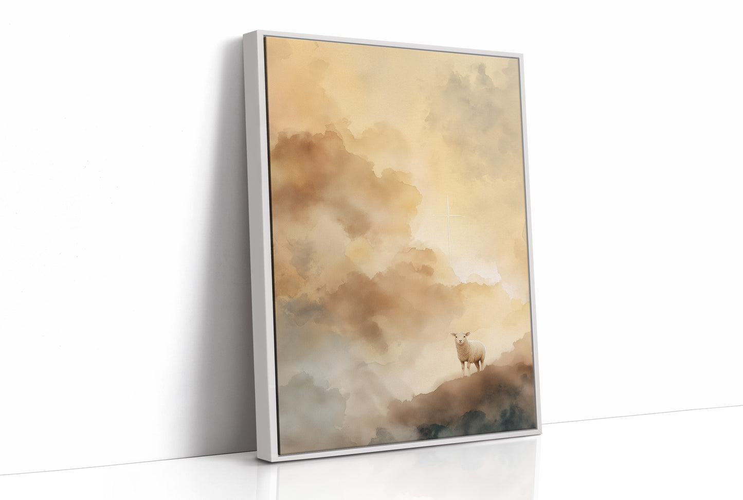 Solitary Wanderer In Golden Mist