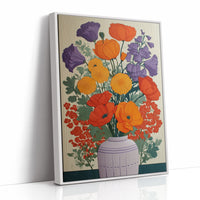 Summer Blooms Dance In Clay Vase