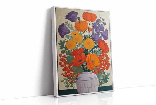 Summer Blooms Dance In Clay Vase