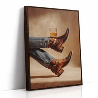 Whiskey Rest On Worn Leather