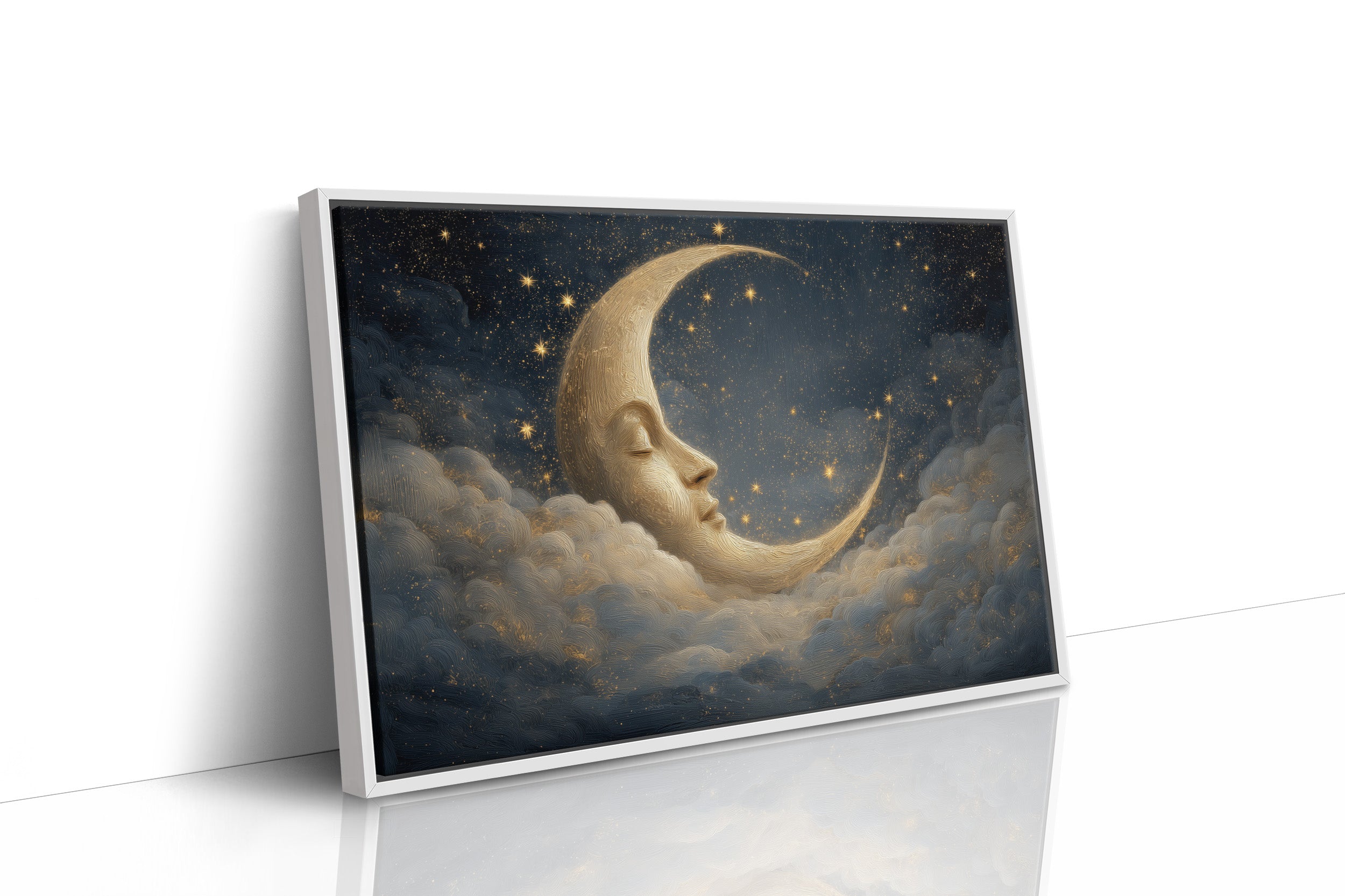 Crescent Dreams Among Starry Skies