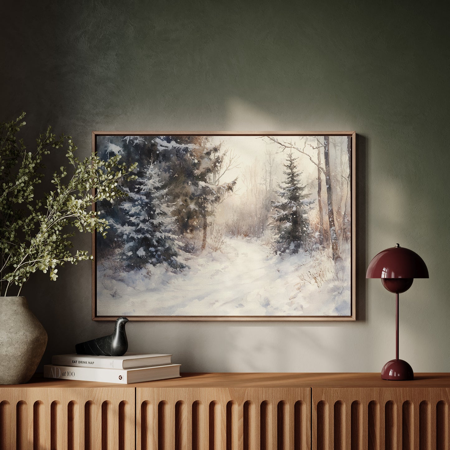 December Light Dances Through Pines
