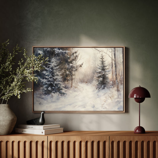 December Light Dances Through Pines