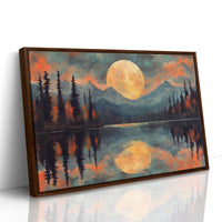 Moonlit Lake Mirrors Mountain Dreams