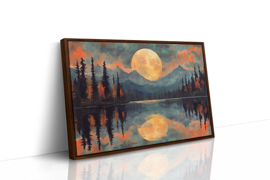 Moonlit Lake Mirrors Mountain Dreams