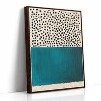 Teal Block and Ink Dots