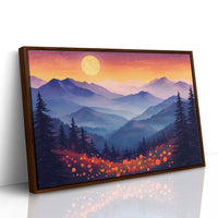 Moonlit Meadows Paint Mountain Dreams