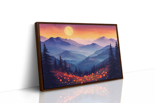 Moonlit Meadows Paint Mountain Dreams