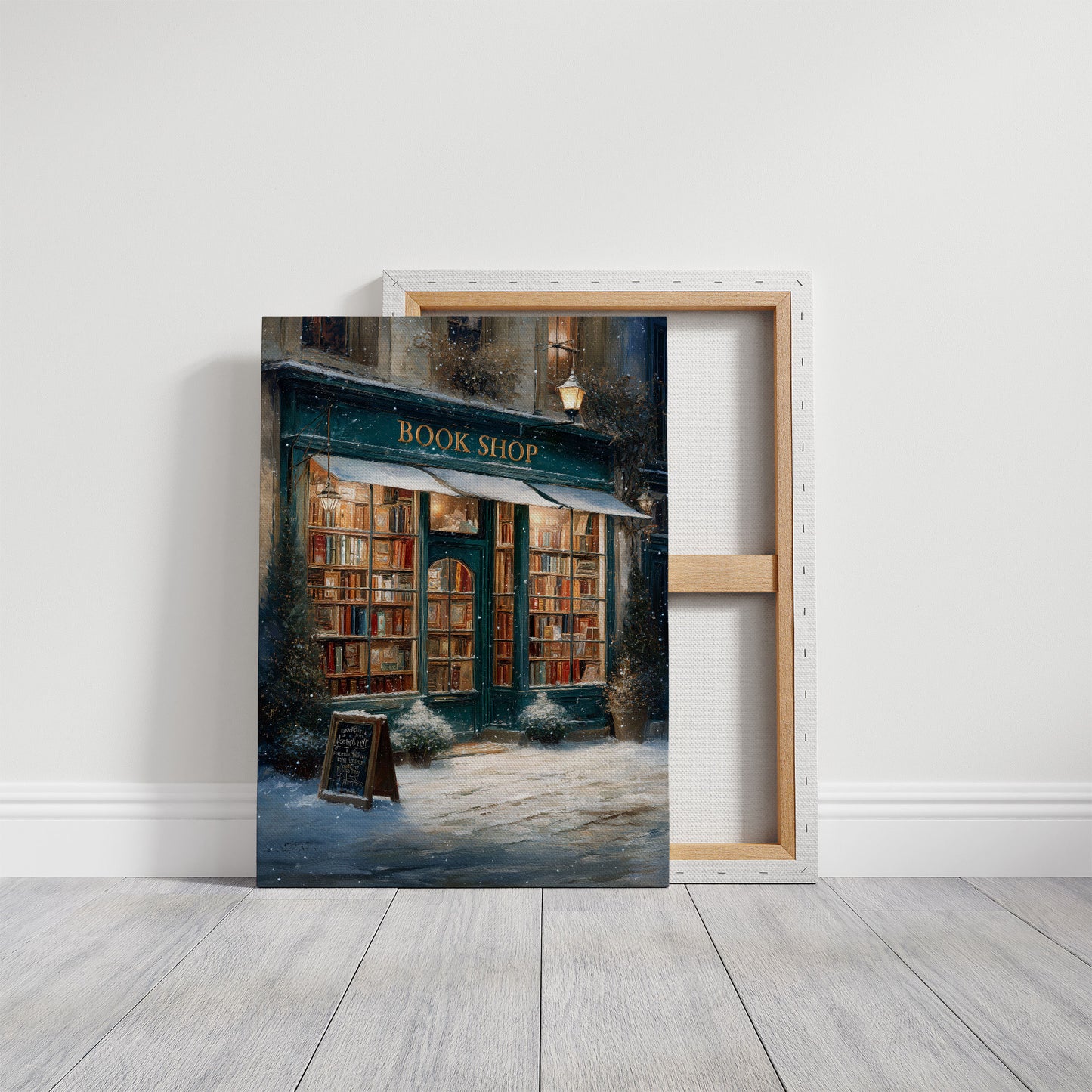 Winter Tales Behind Teal Windows