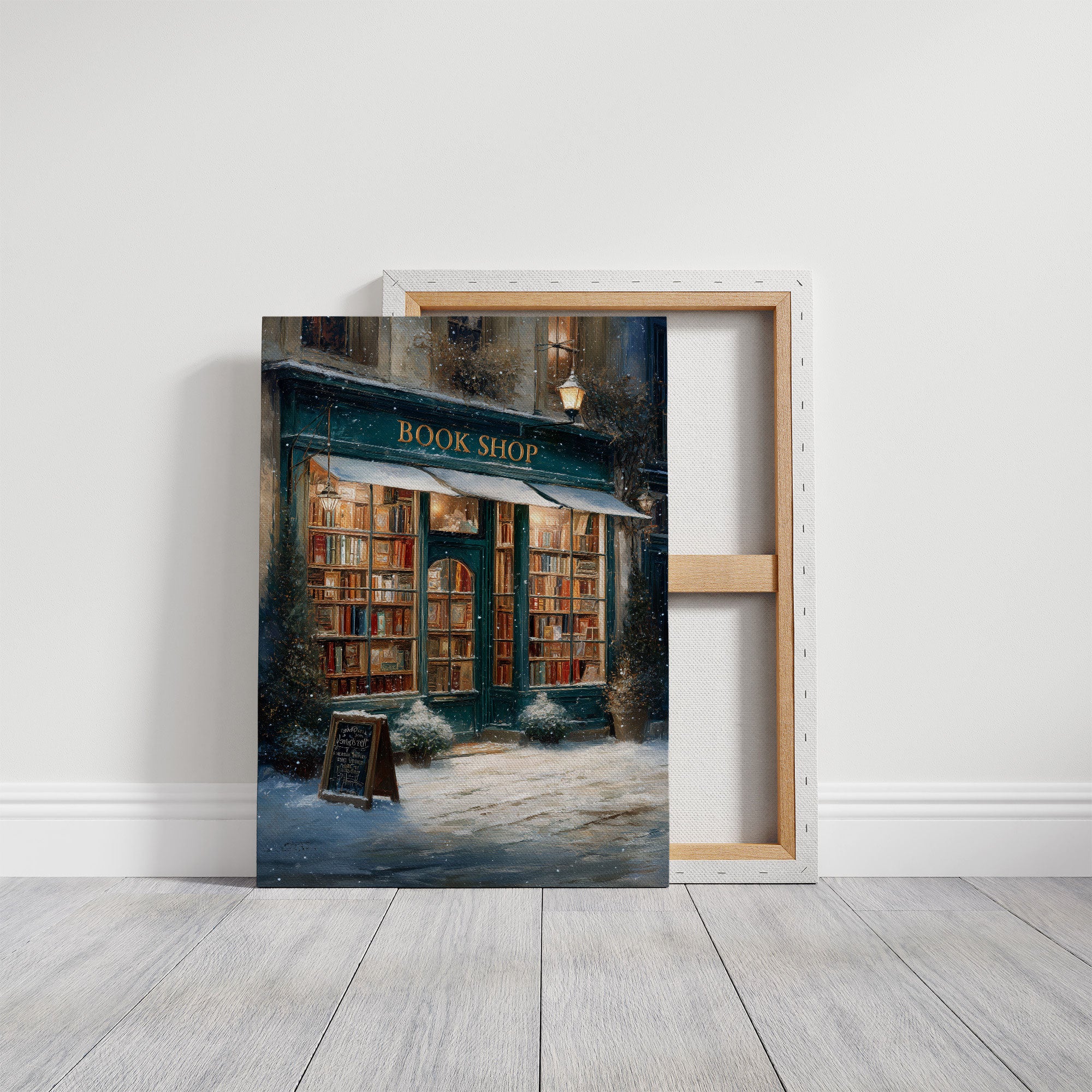 Winter Tales Behind Teal Windows