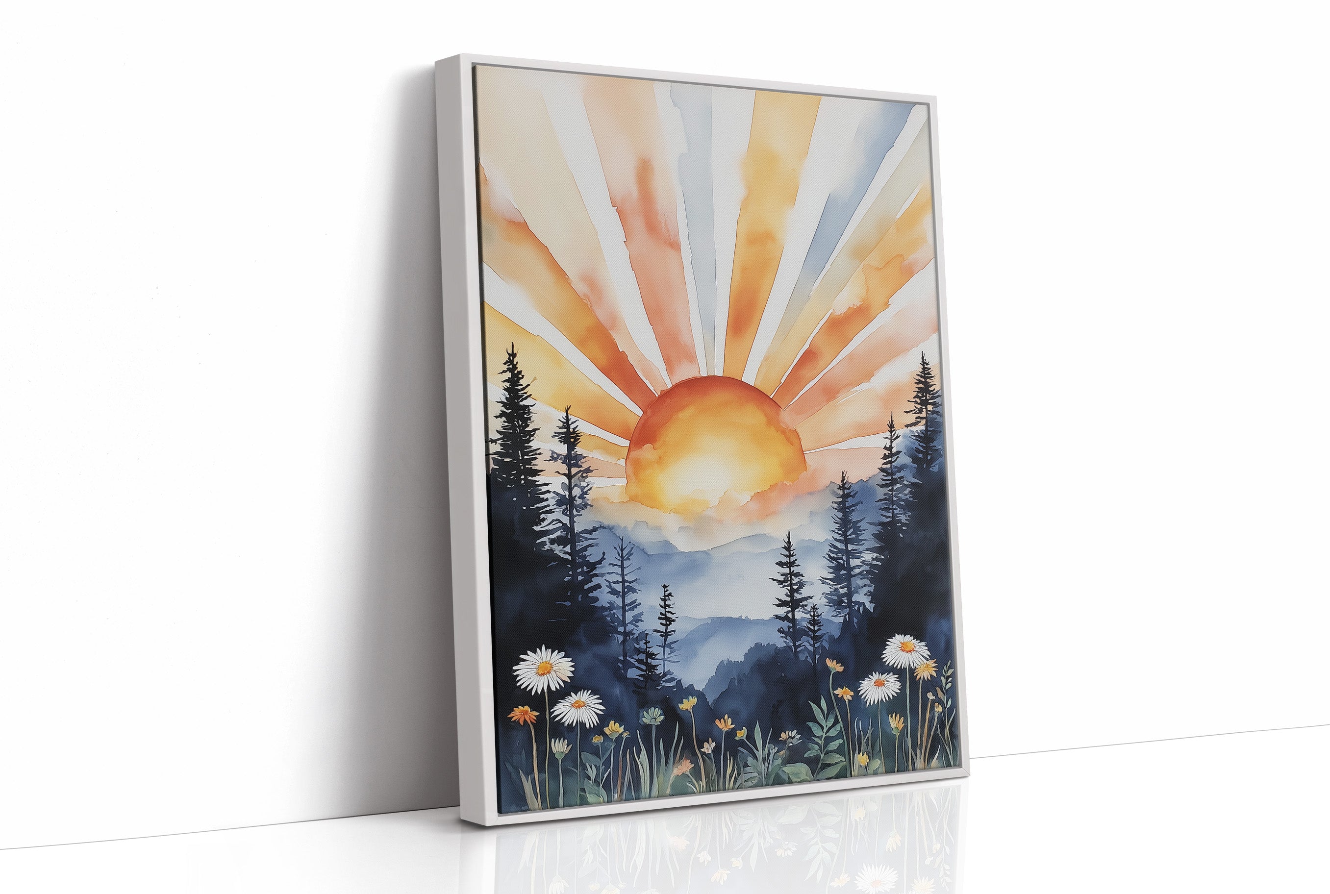 Daisies Dance At Mountain Dawn