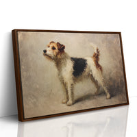 Noble Fox Terrier Stands Alert