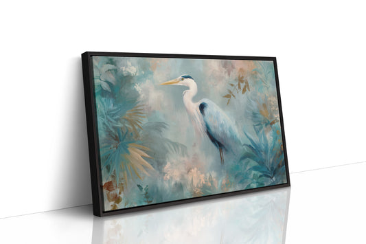 Egret In Misty Coastal Bloom