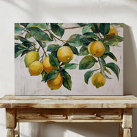 Sunlit Lemons Dance Among Leaves