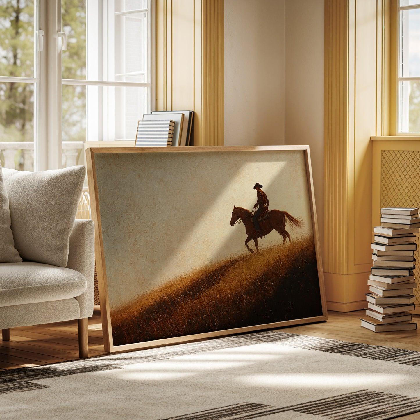 Sunset Ride on Prairie Hill