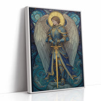 Celestial Warrior In Azure Tides