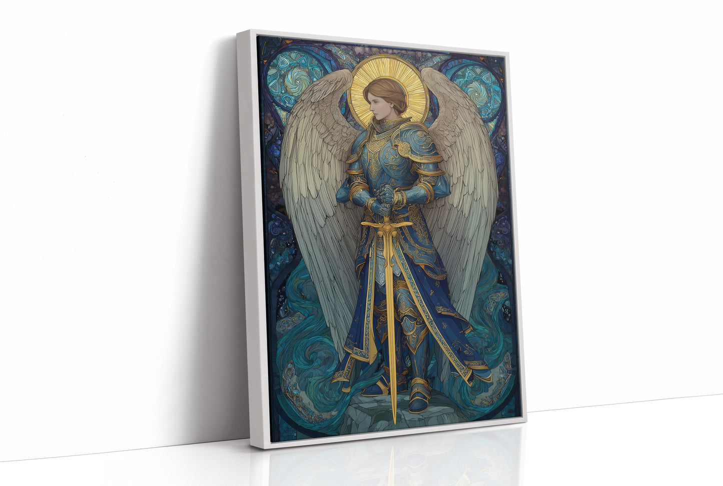 Celestial Warrior In Azure Tides