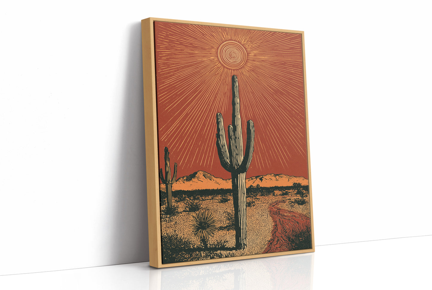 Saguaro Under Radiant Sun
