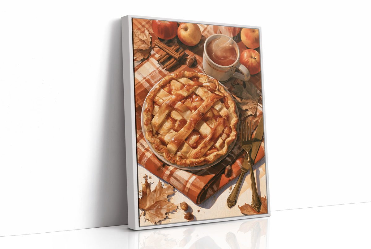 Lattice Get This Pie Started, print in a white frame