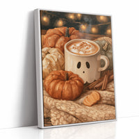 Pumpkin Spice And Everything Boo, print in a white frame