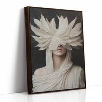 Silent Priestess in Ivory Plumes