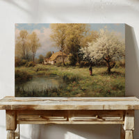 Spring Blossoms Near The Quiet Pond