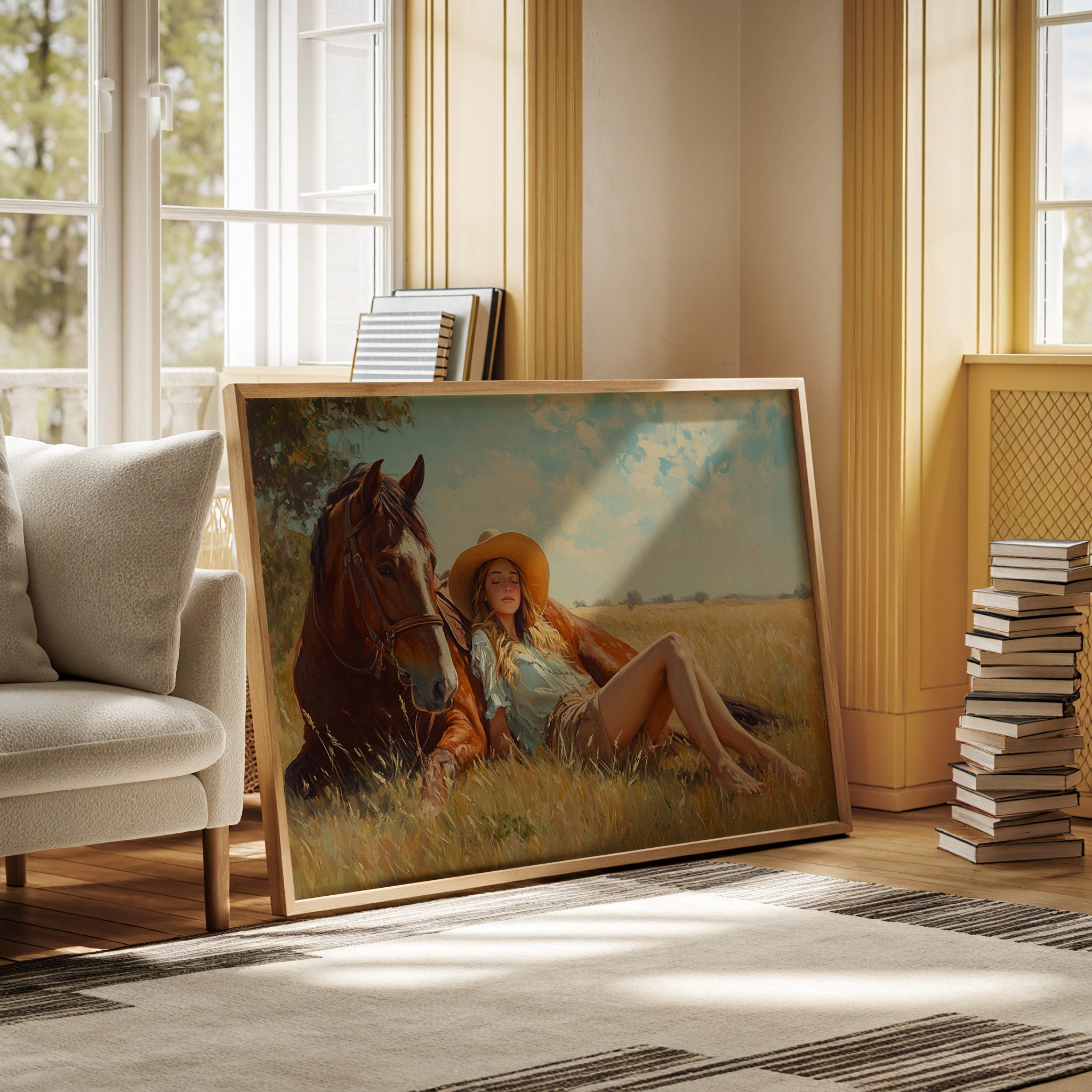 Cowgirl Daydream in Summer Grass