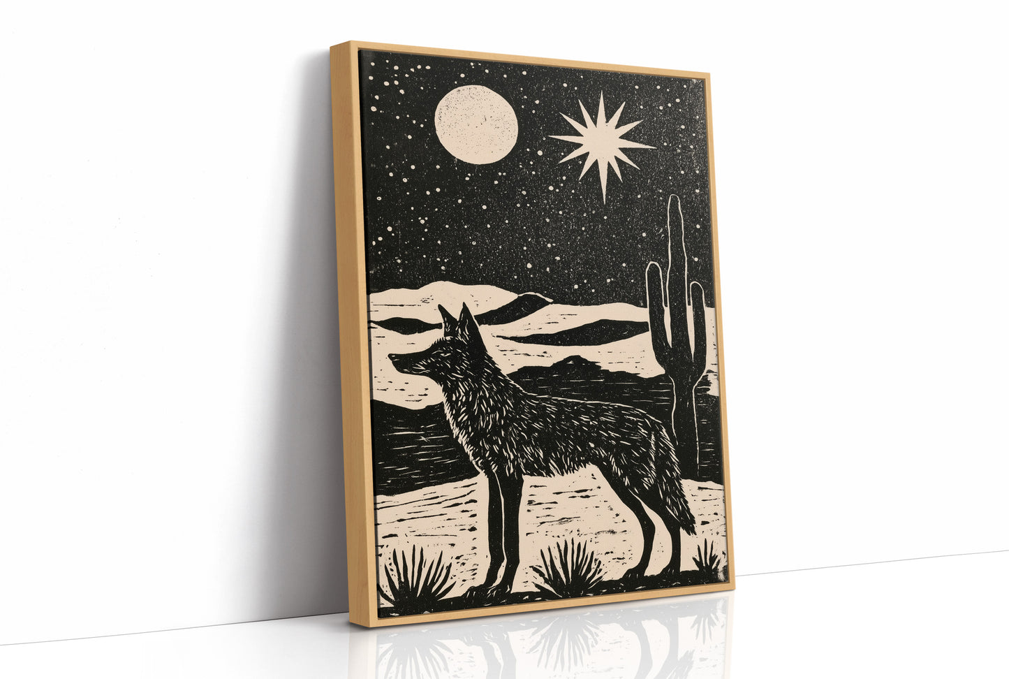 Coyote Beneath The Desert Moon