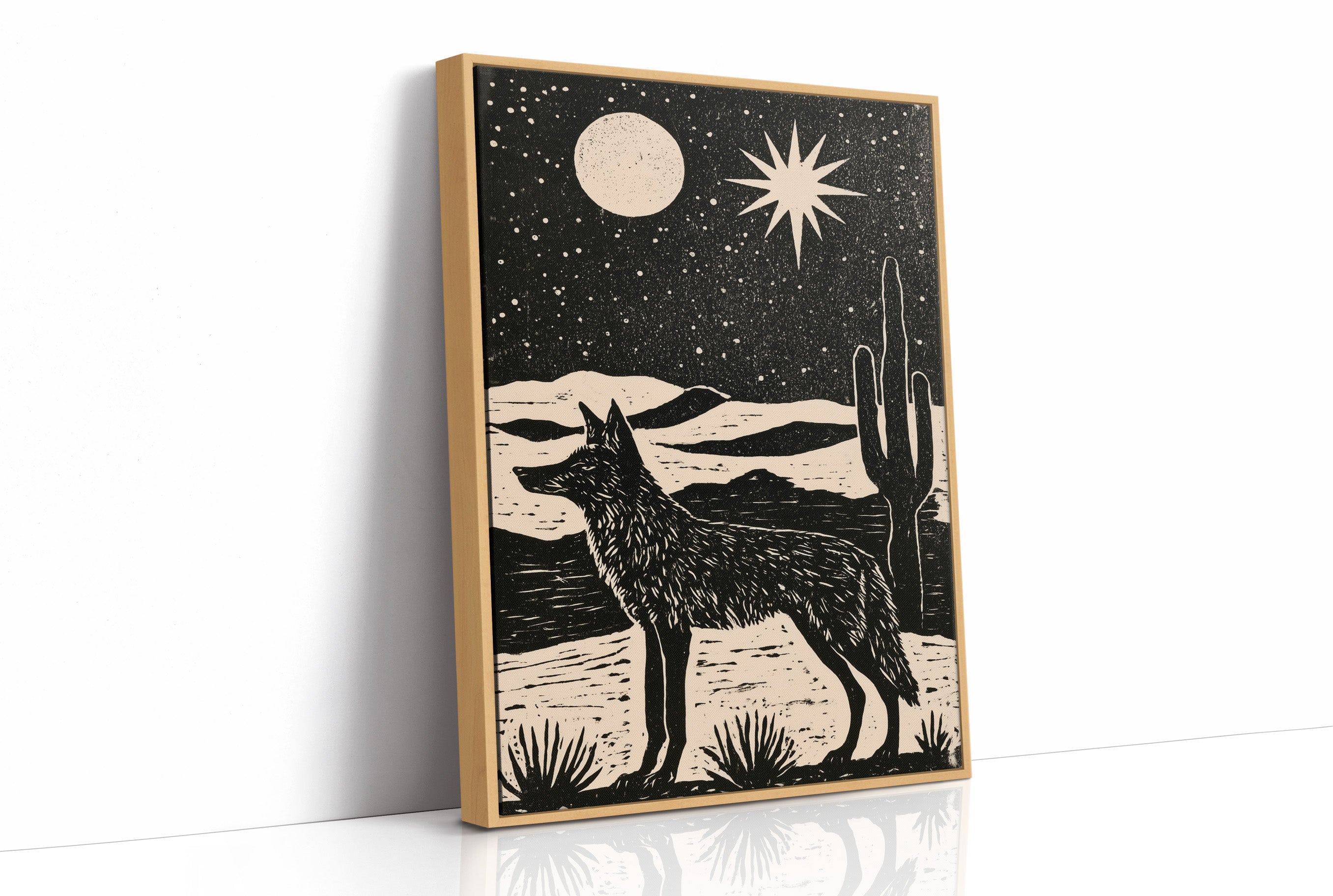Coyote Beneath The Desert Moon