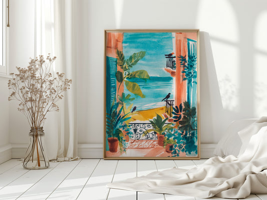 Balcony Echoes of Sunlit Shores