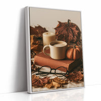 Novel Idea: More Coffee, print in a white frame