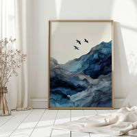 Flight Over Cerulean Peaks
