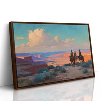 Desert Riders Watch Canyon Glow